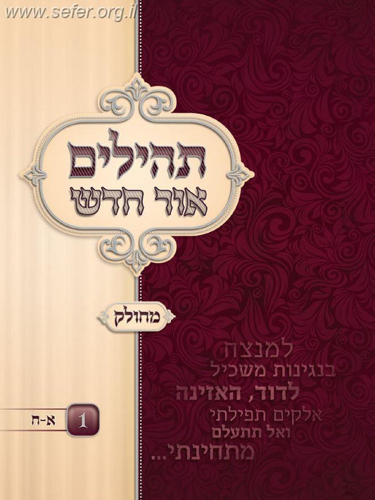 תהילים מחולק - אור חדש - כח חוברות