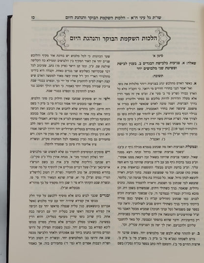שו"ת גל עיני - על חלקי השולחן ערוך חלק א' / הרב גדעון לוי