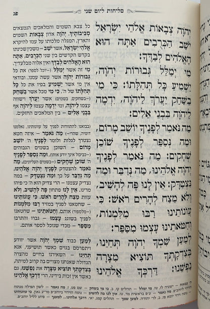 סליחות המפורש - עם ביאור משולב נוסח אשכנז פורמט גדול / וינגרטן