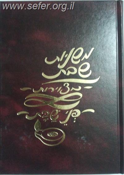 משניות שבת מצויירות - פני שבת