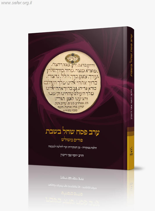 ערב פסח שחל בשבת ופורים משולש - הלכה ממקורה / הרב יוסף צבי רימון