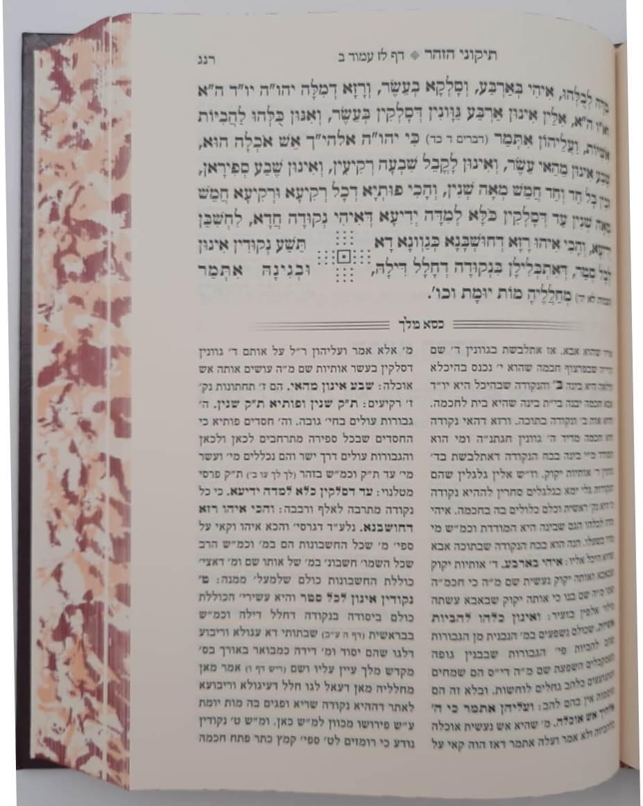 תיקוני הזוהר - עם פירוש כסא מלך / כמוהר"ר שלום בוזגלו זצוק"ל