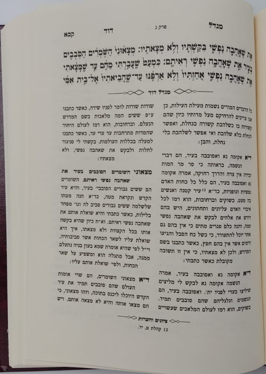 מגדל דוד - פירוש על שיר השירים / המקובל האלקי רבי דוד בן זמרא הרדב"ז זצוק"ל