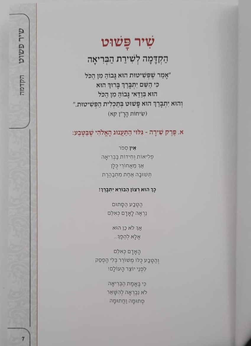 שיר פשוט - פרק שירה / על פי משנת רבי נחמן מברסלב
