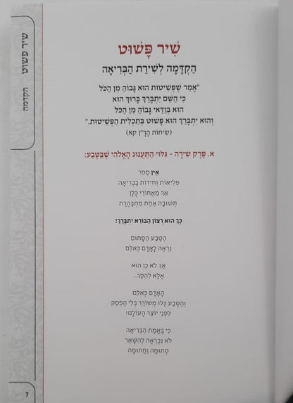 שיר פשוט - פרק שירה / על פי משנת רבי נחמן מברסלב
