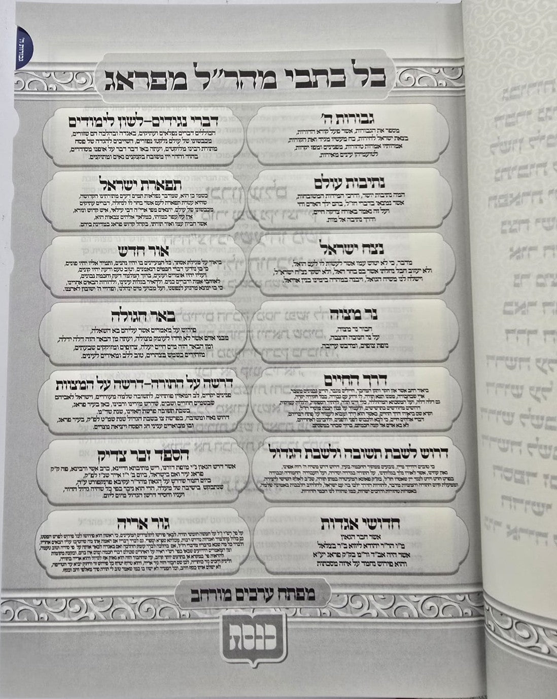 כל כתבי המהר"ל מפראג בכרך אחד / כנסת