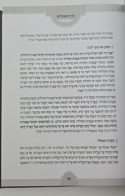 דרך התהילים / ליקוטים נפלאים במעלת אמירת התהילים