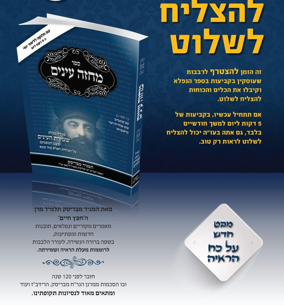 מחזה עינים - שמירת העינים כריכה קשה / המגיד מבריסק זצוק"ל