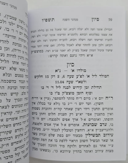 לוח ארץ ישראל טוקצינסקי שנת תשפ"ו / לוח שנה