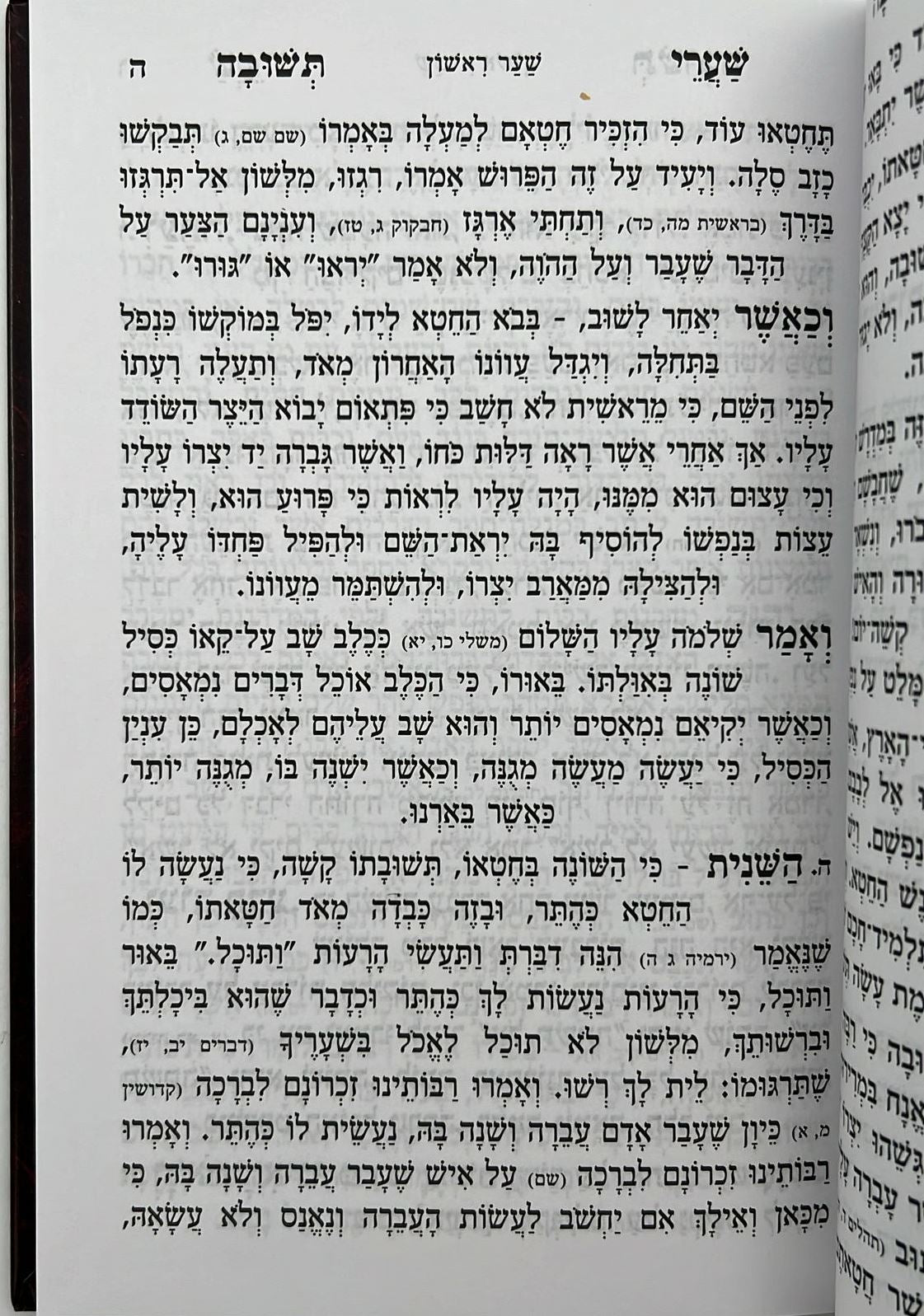 שערי תשובה מנוקד / רבינו יונה גירונדי