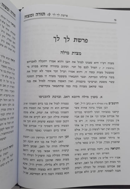 תורה ומצוה ב' כרכים - על ספר המצוות לרמב"ם / לפי סדר הפרשיות