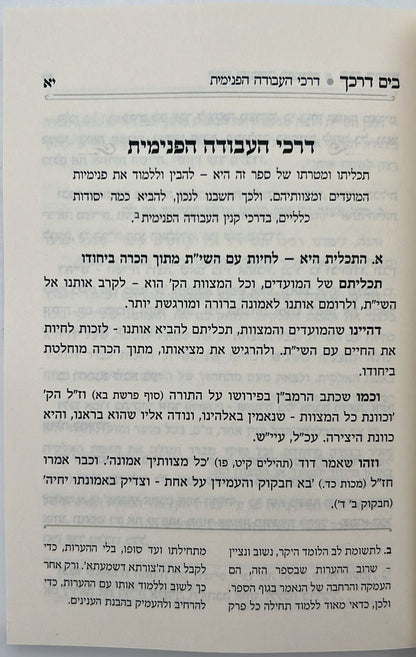 בים דרכך - ביאור פנימיות עבודת המועדים - עשרת ימי תשובה יום כיפור / הרב י.מ מורגנשטרן