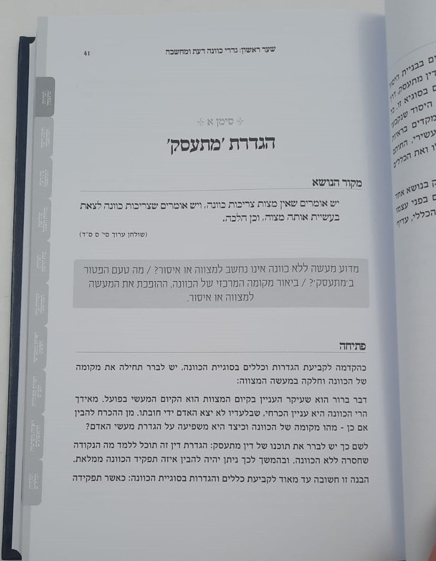 כוונה כהלכתה - כללי כוונה, ריכוז המחשבה והיסח הדעת / הרב לוי יצחק אפשטיין