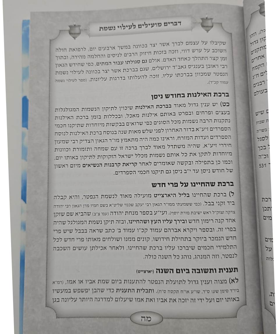 עילוי נשמות ישראל - הנהגת הקרובים להועיל לנפטר בעולם העליון / הרב אברהם לוי