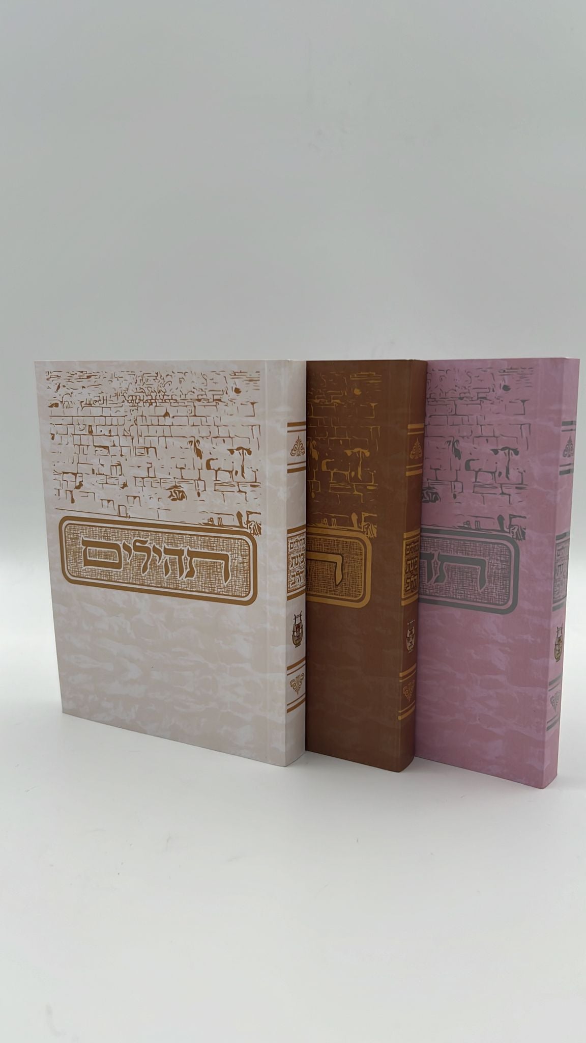 תהילים בינת הלב בעיטור הכותל המערבי - מגוון צבעים פורמט קטן (כריכה רכה)