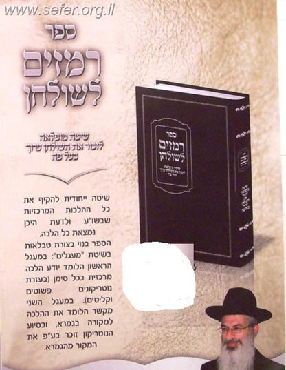 רמזים לשולחן - שיטה נפלאה לזכור את השולחן ערוך בעל פה