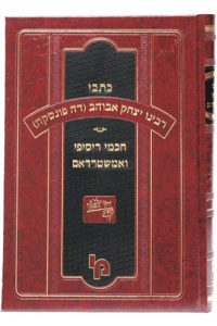 כתבי רבינו יצחק אבוהב חכמי ריסיפי כרך א