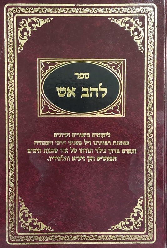 להב אש - בעניני דרכי העבודה / הרב איתמר שוורץ
