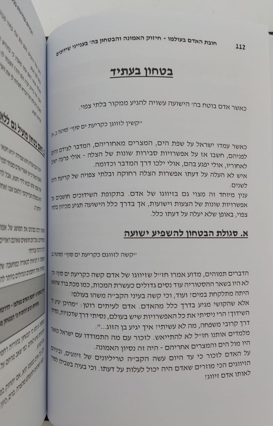 חובת האדם בעולמו - שידוכים / סדרת אמונה ובטחון