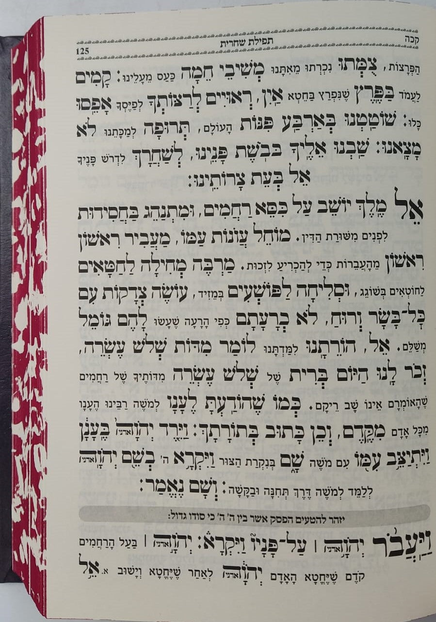 הסידור המבואר - נהרות אליהו נוסח ע"מ / פורמט בינוני