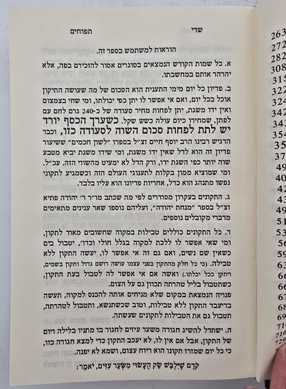 שדי תפוחים המסודר א-ב / תיקונים ותפילות