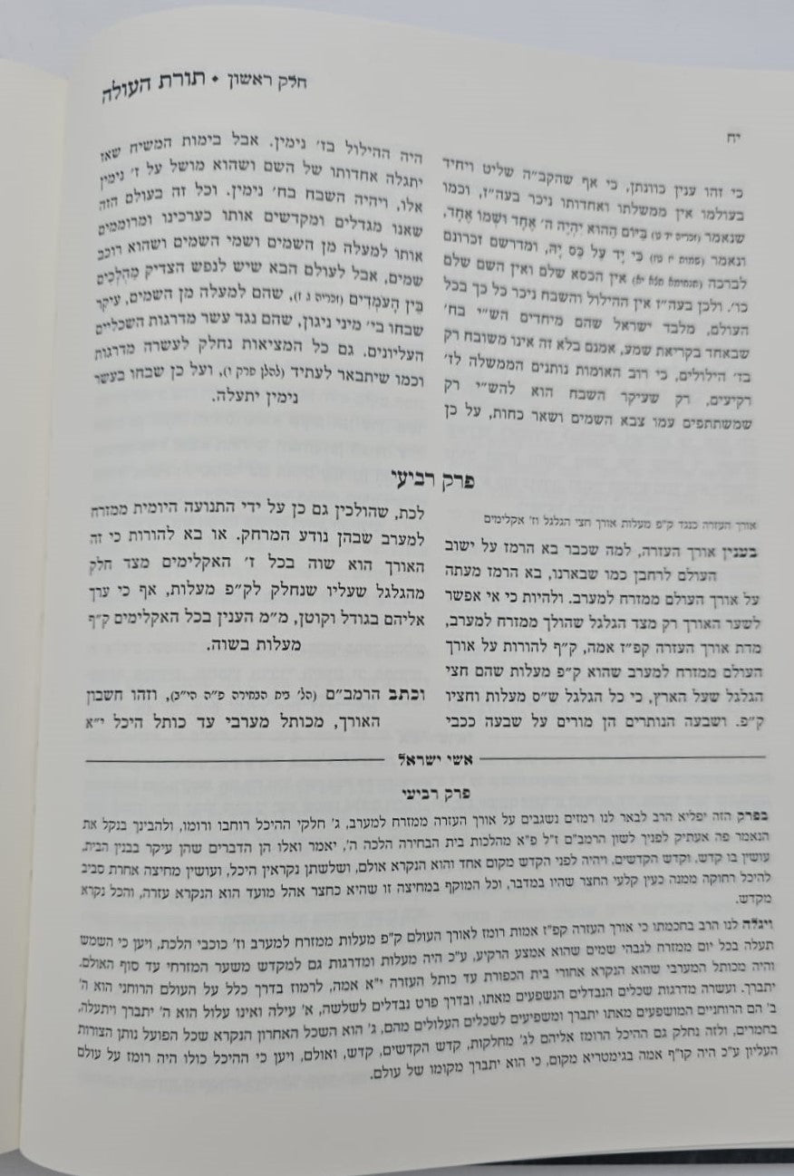 תורת העולה ב' כרכים / לרבינו הרמ"א זיע"א