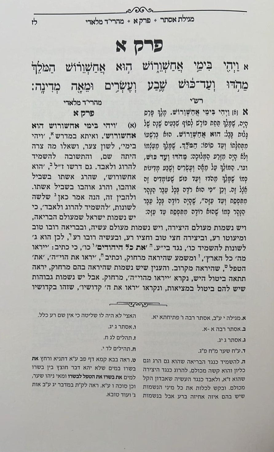 מגילת אסתר - עם פירוש מהרי״ד מלאדי / נכד הצמח צדק