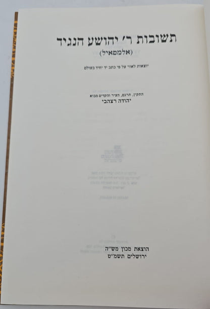 תשובות ר' יהושע הנגיד