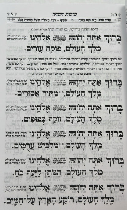 סידור עוד יוסף חי - פורמט גדול / ע"פ מנהגי הבן איש חי