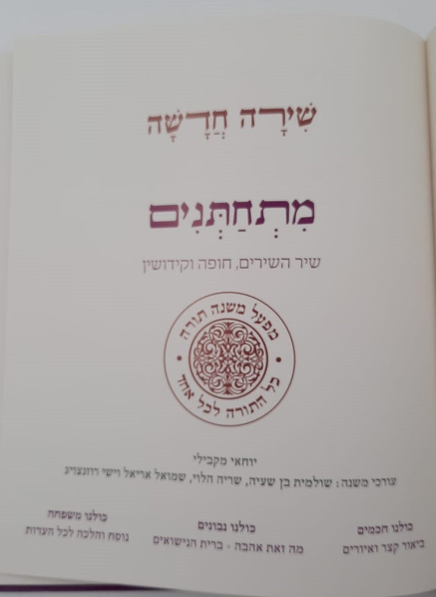 שירה חדשה מתחתנים - שיר השירים חופה וקידושין / מפעל משנה תורה (יוחאי מקבילי)