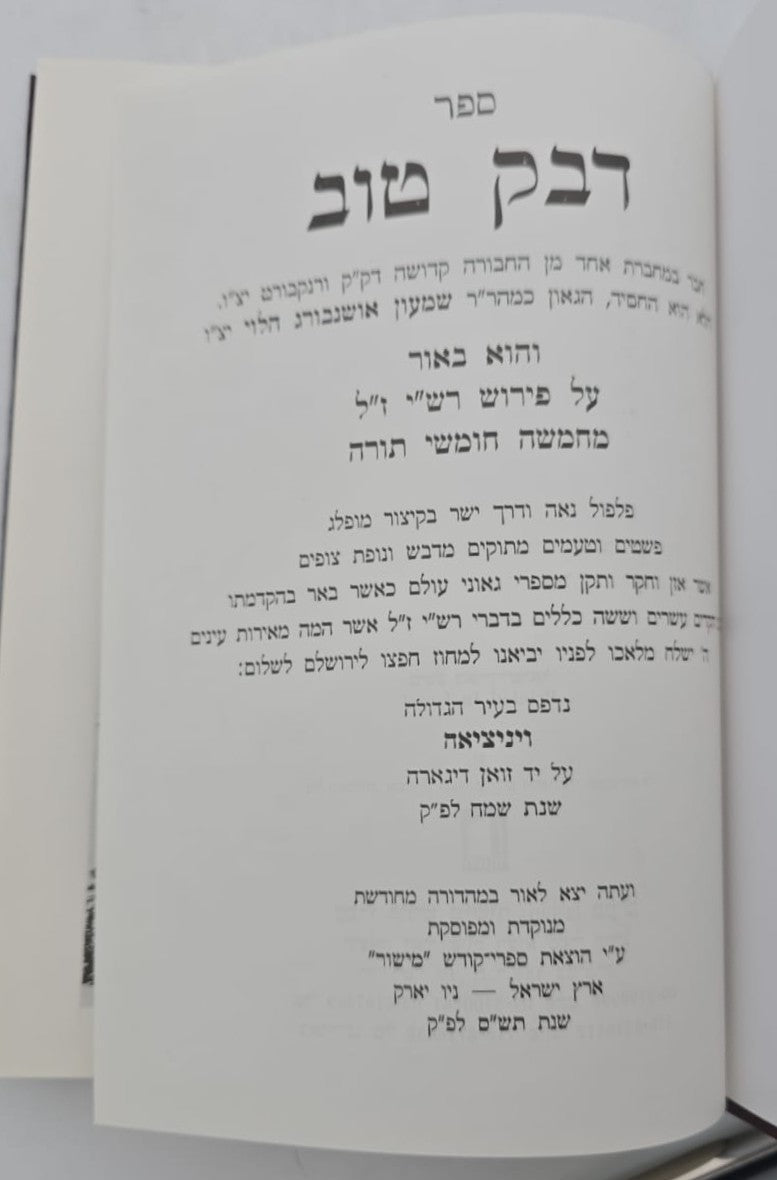 דבק טוב - ביאור על פירוש רש"י / מישור