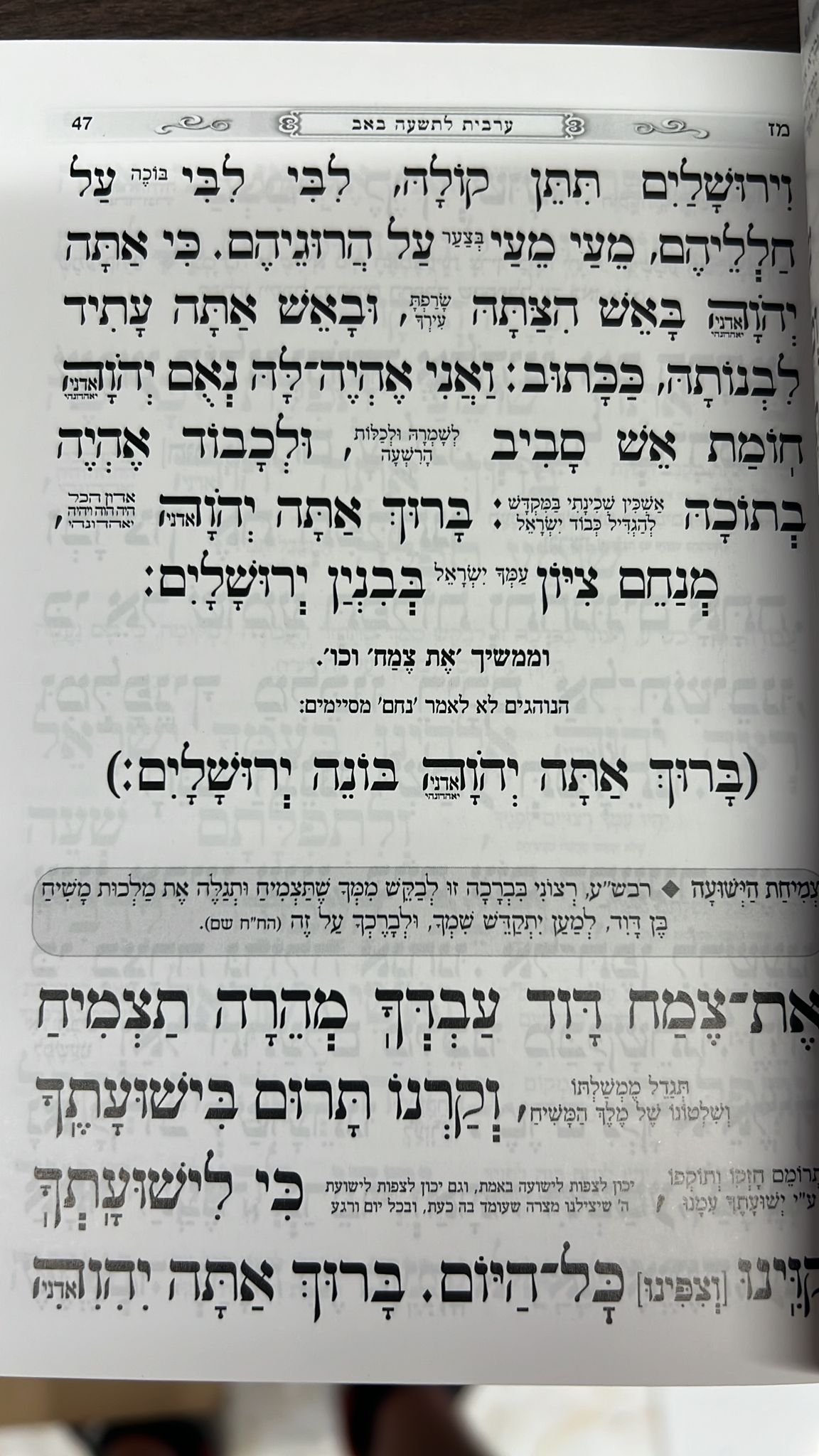 סידור שערי ירושלים לתשעה באב - כריכה רכה / נוסח עדות המזרח