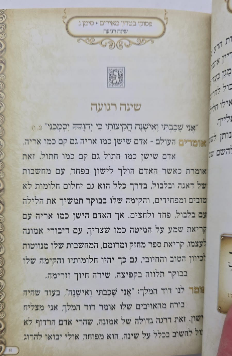 פסוקי ביטחון מאירים / מתוקים מדבש