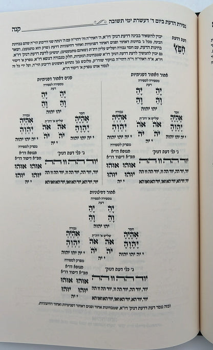 סידור השלום - עשרת ימי תשובה, כוונות הנסירה / ר' יצחק בצרי שליט"א