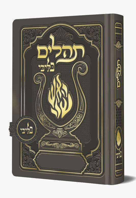 תהלים מגנט - הנבל עם האש שלי צבע אפור פורמט בינוני / בליבי