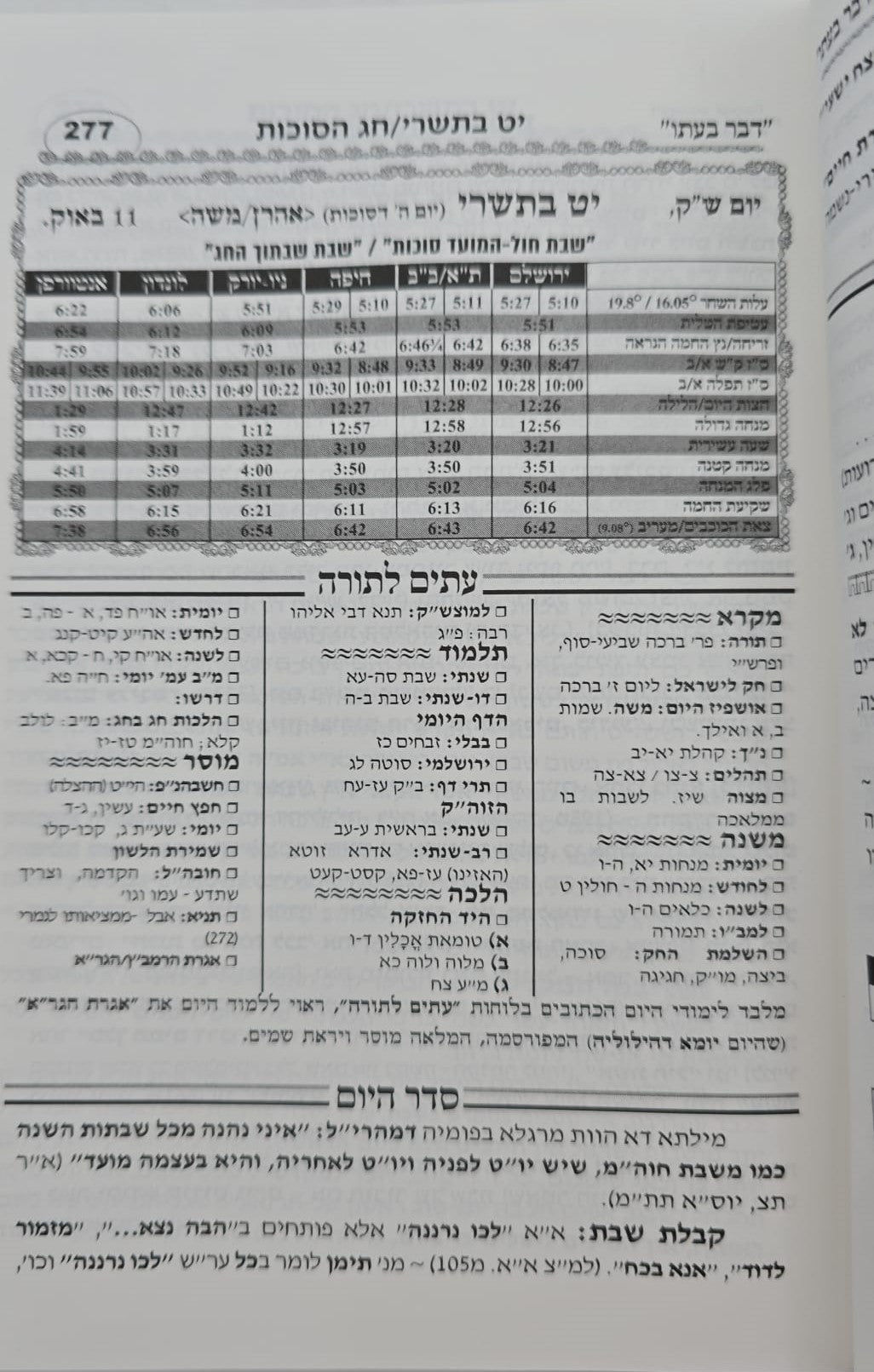 לוח דבר בעתו לשנת תשפ"ו / מרדכי גנוט