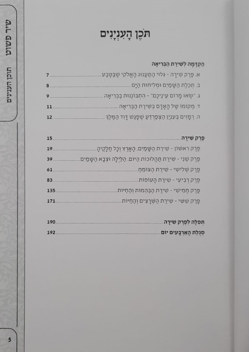 שיר פשוט - פרק שירה / על פי משנת רבי נחמן מברסלב
