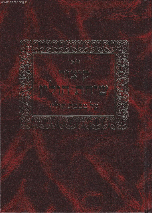 קיצור שיחת חולין על מסכת חולין